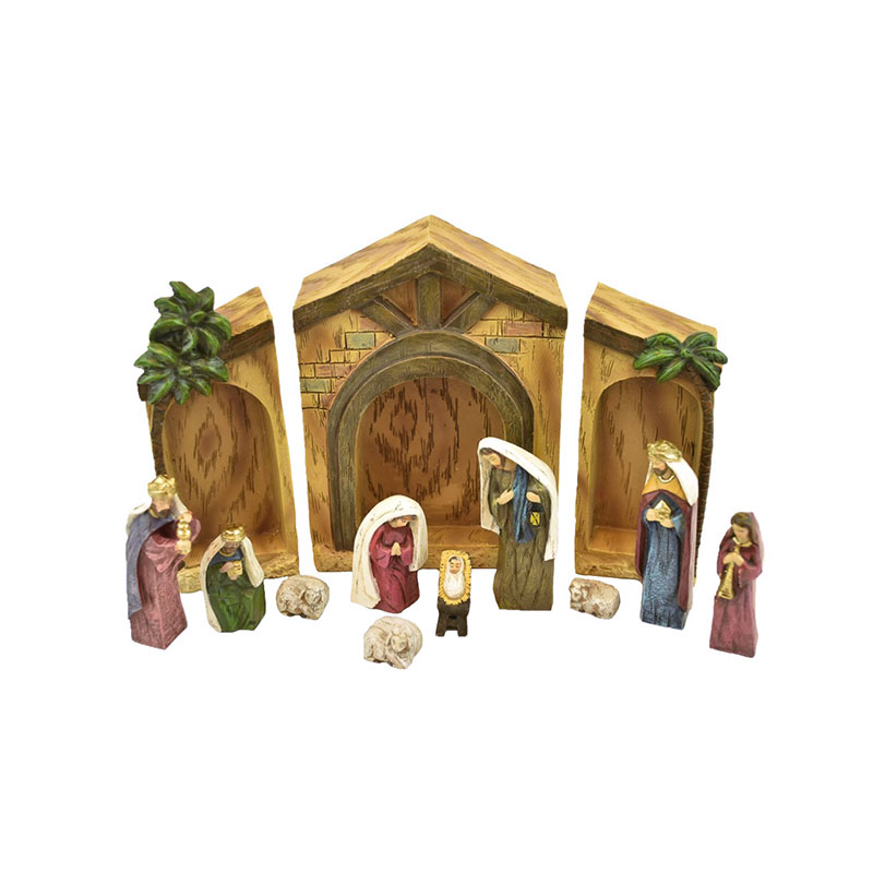 Natività in resina dipinta a mano