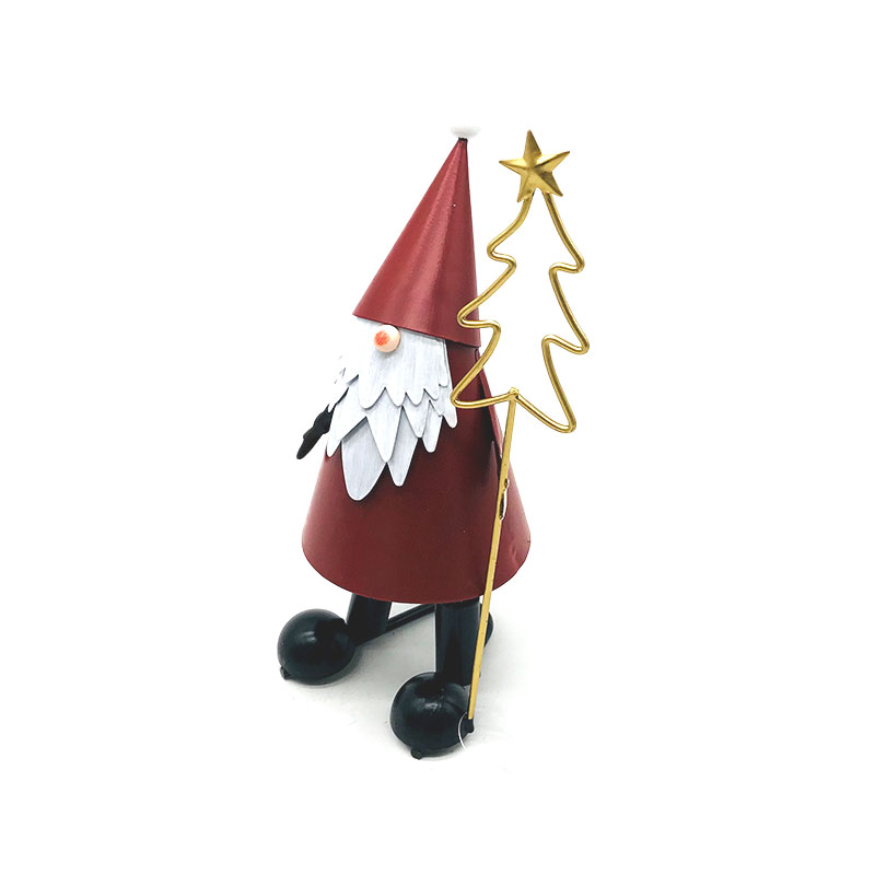 23LEN044-Babbo Metallo Albero S 20 cm.