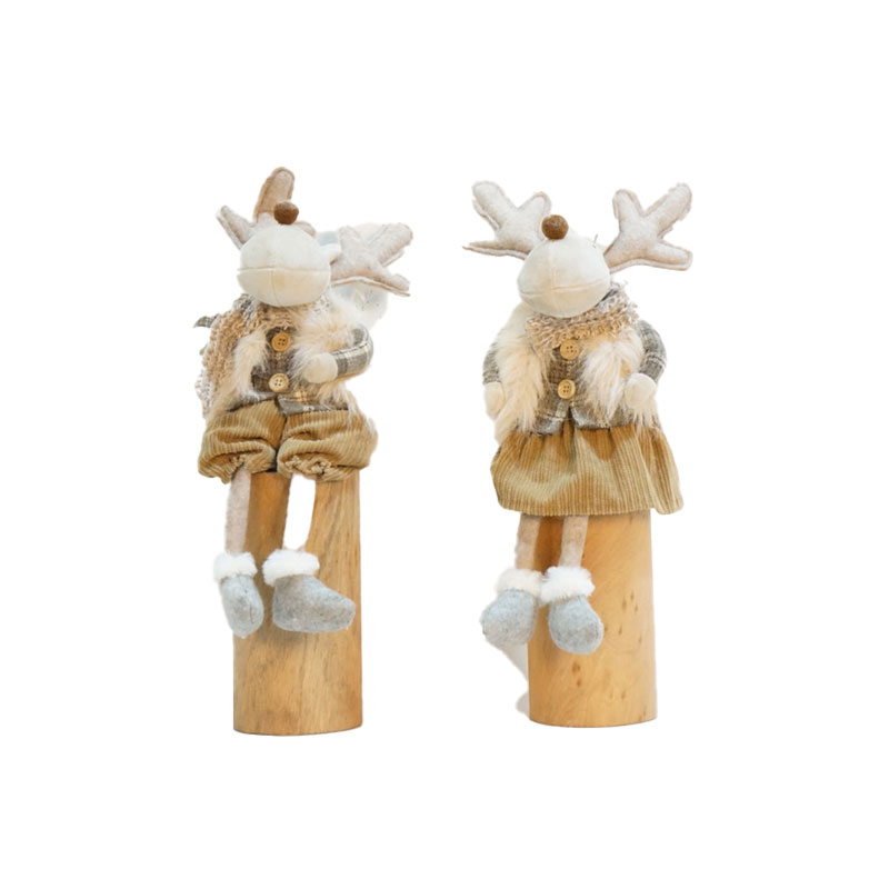 Coppia di renne 35 cm