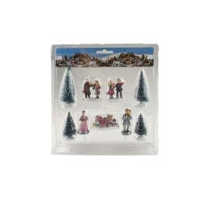 Personaggi e alberi in resina