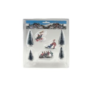 Personaggi e alberi in resina