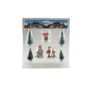 Personaggi e alberi in resina