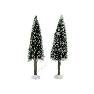 Coppia alberi in resina con luci