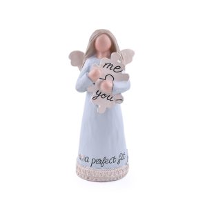 Angeli in resina dipinti a mano