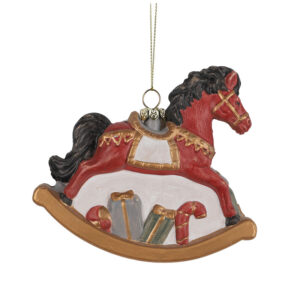 24SUS117-Addobbo Cavallo a Dondolo 3D 11x11 cm.