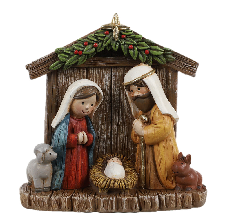 Natività Capanna 10 cm.