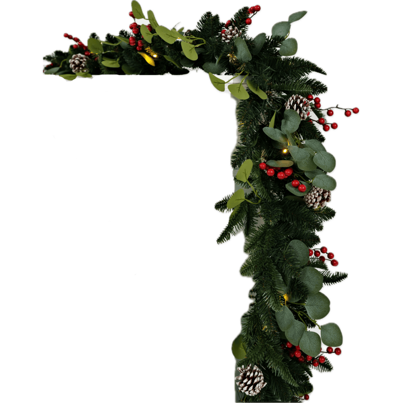 Festone Leaf & Red 180 cm. 50 Led