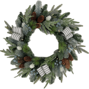 Ghirlanda con Fiocchi a Righe, 35 Led, 60 cm.