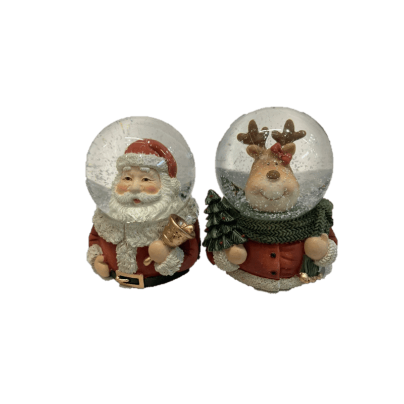 Bolle Piccole Base Babbo e Renna, 6 cm. 2 ass.
