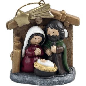 Natività Capanna in Resina S/H, 6,5 cm.