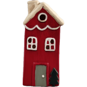 Casa Rossa Burano in Ceramica, T-Light, 8,5 x 18 cm.