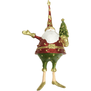 Santa con Albero Red Citron, 15 cm.