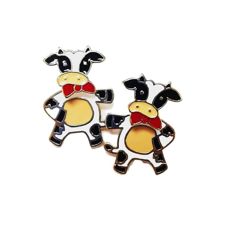Orecchini Mucca Front Back