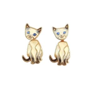 Orecchini Gatto Front Back