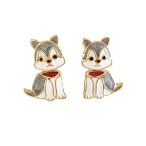 Orecchini Cane Front Back