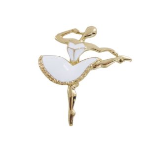 Spilla Ballerina Bianca