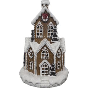 Casa Circle Gingerbread con Led, 23 cm.