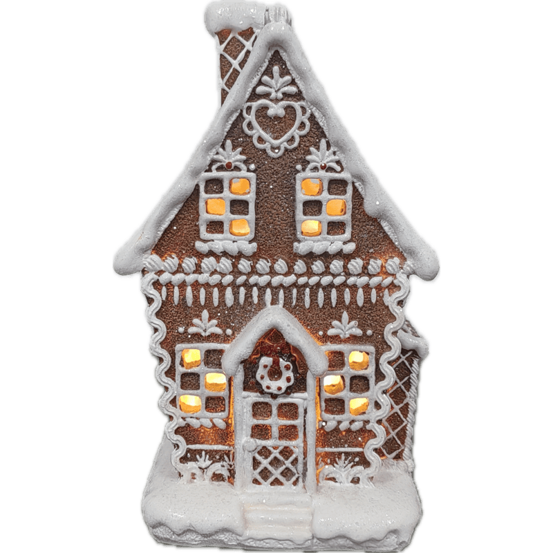 Casetta Hansel & Gretel con Led, 11 cm.