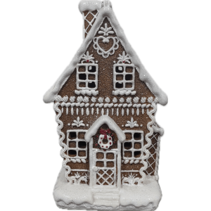 Casa Hansel & Gretel Gingerbread con Led, 21 cm.