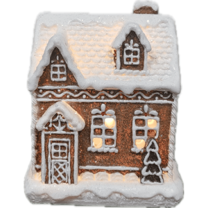 Casetta Gingerbread con Led, 11 cm.