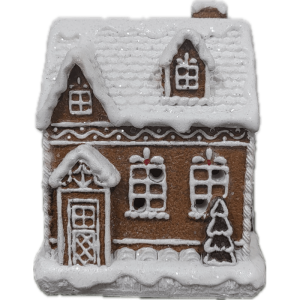Casetta Gingerbread con Led, 11 cm.