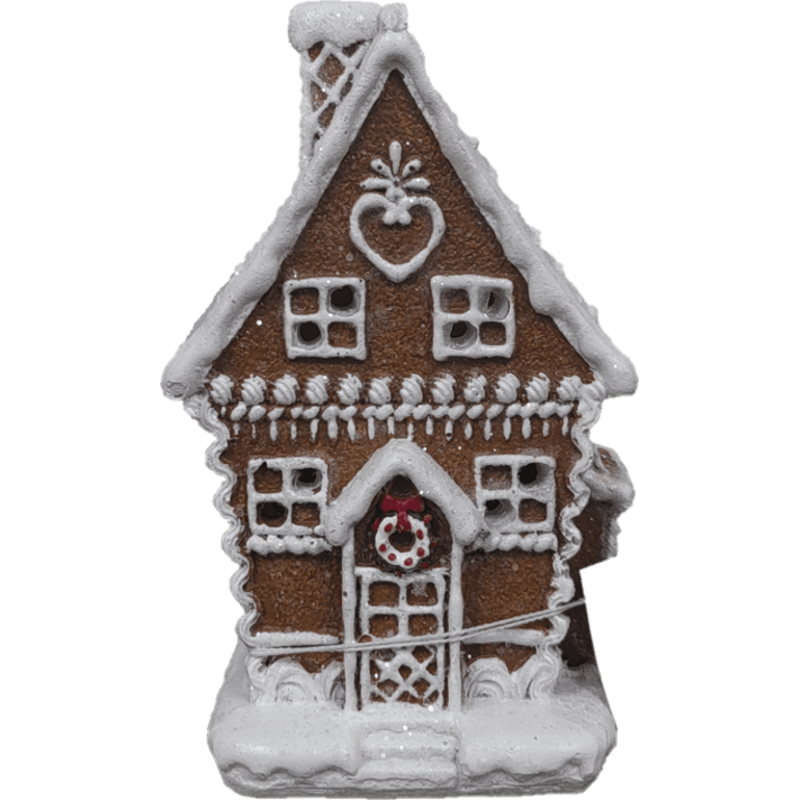 Casetta Hansel & Gretel con Led, 11 cm.