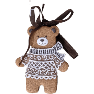 Addobbo Orsetto Gingerbread, 9 cm.
