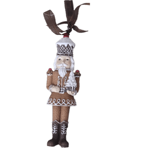 Addobbo Schiaccianoci Gingerbread, 12 cm.
