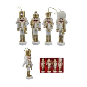 Box 4 Schiaccianoci Gold 12,5 cm.
