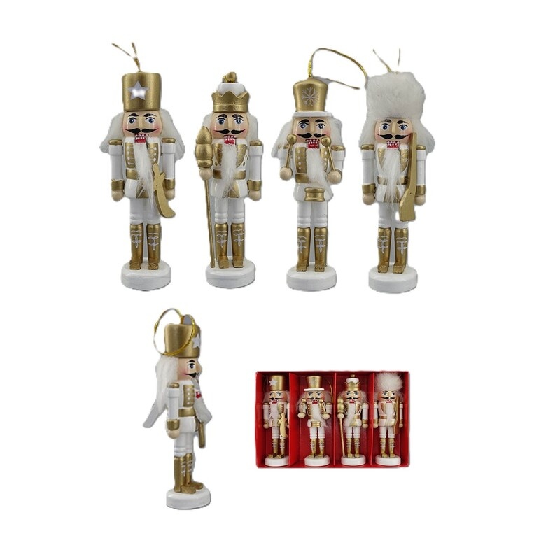 Box 4 Schiaccianoci Gold 12,5 cm.