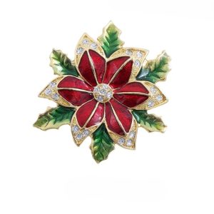 Spilla Stella di Natale Green