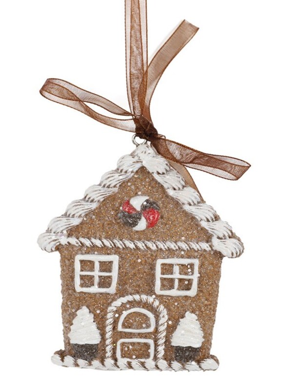 Addobbo Casetta Gingerbread Color, 8,5 cm. - immagine 2