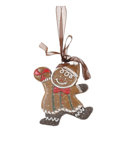 Addobbo Omino Gingerbread Color, 10 cm.